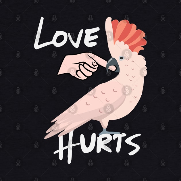 Love Hurts Moluccan Cockatoo Parrot Biting Finger by Einstein Parrot